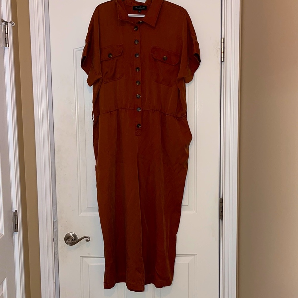 Burnt orange jumpsuit